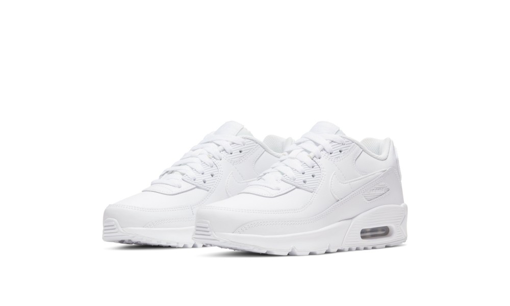 Кроссовки Nike Air Max 90 Leather белые купить
